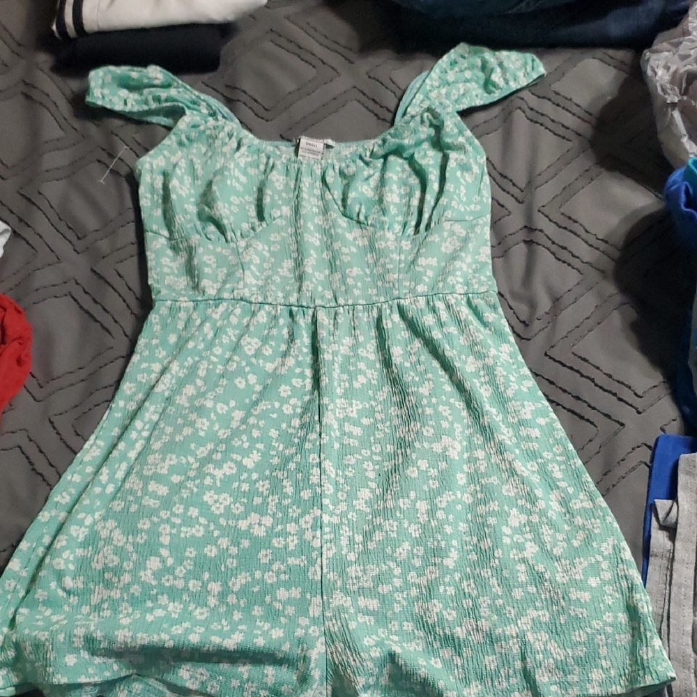Rue21 Mint Green Floral Jumpsuit